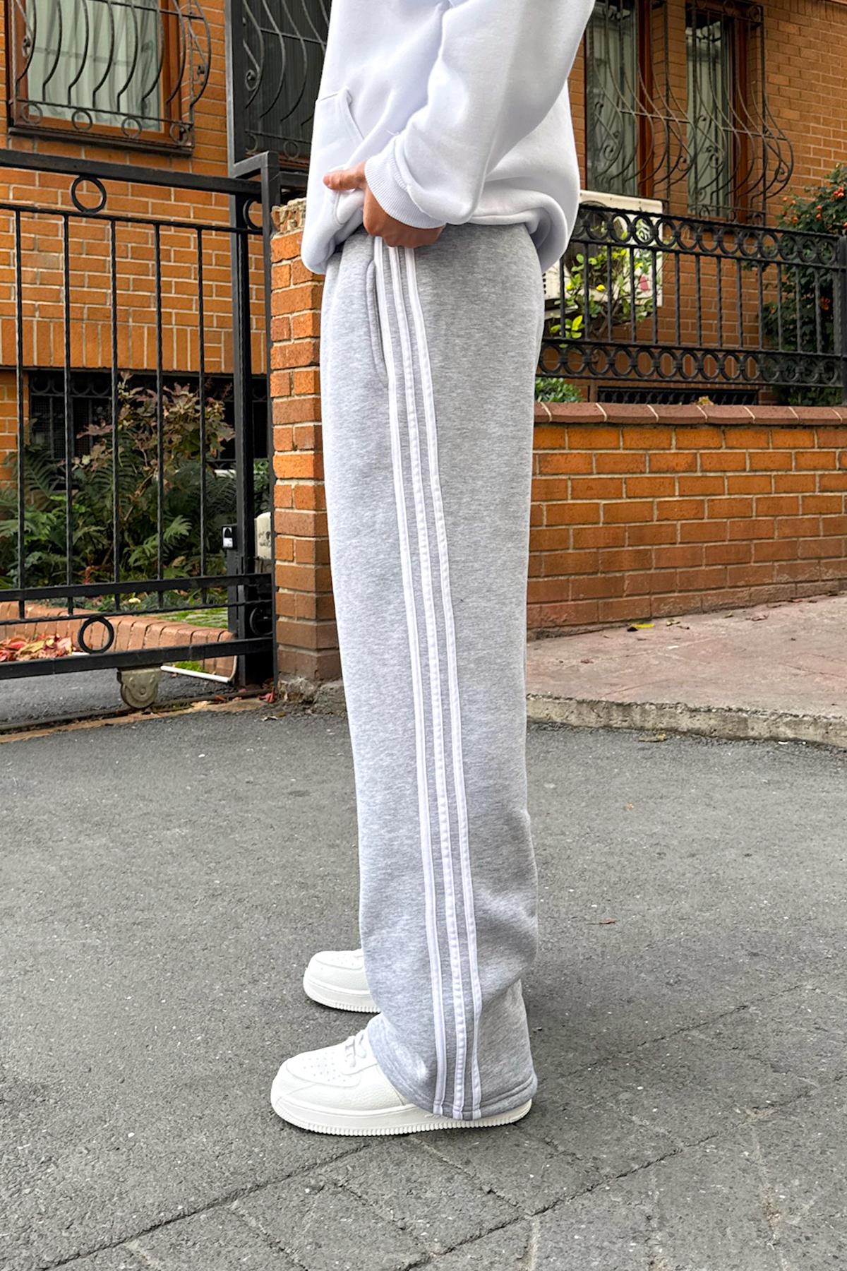 Piped Sweatpants Grey Melange