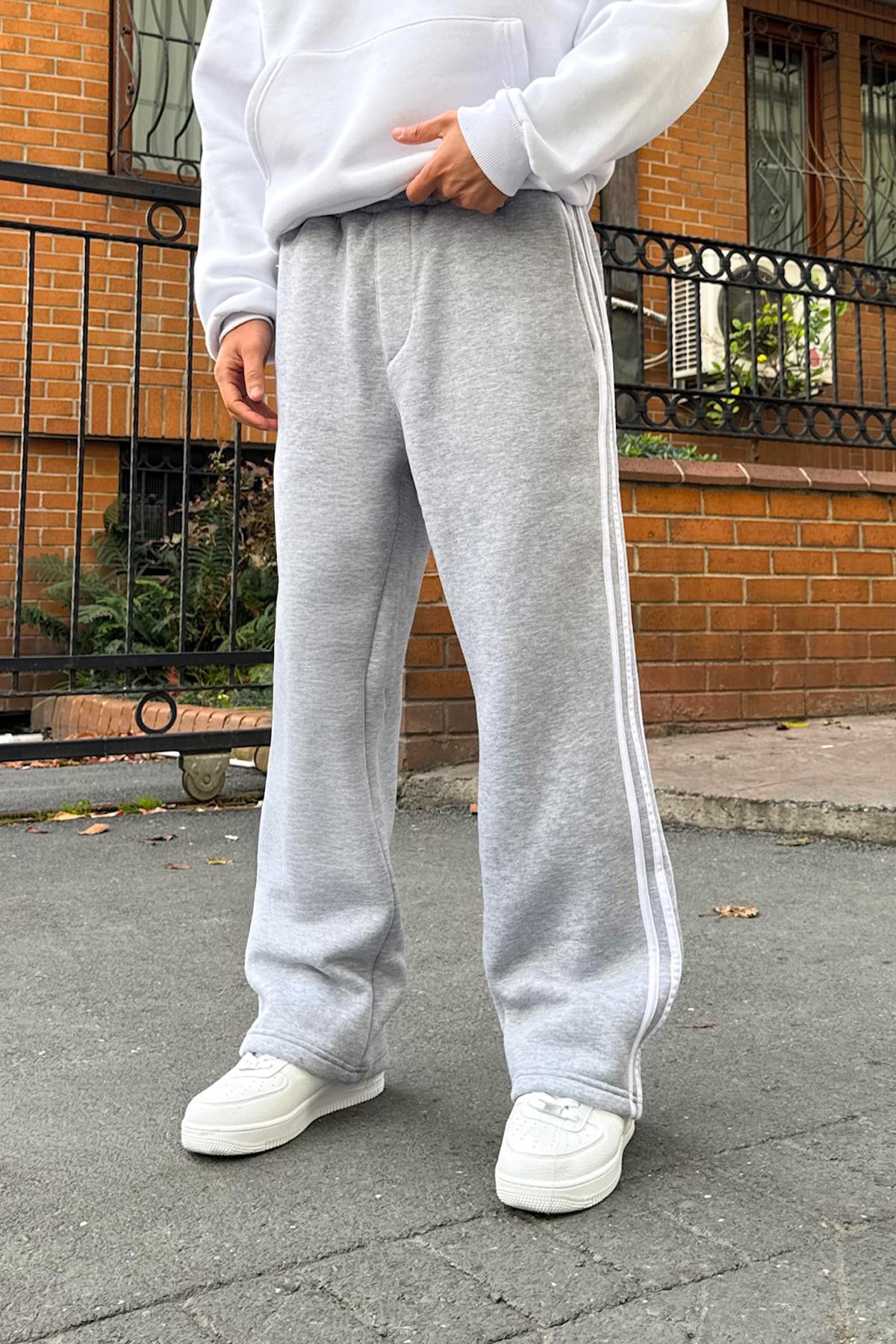 Piped Sweatpants Grey Melange