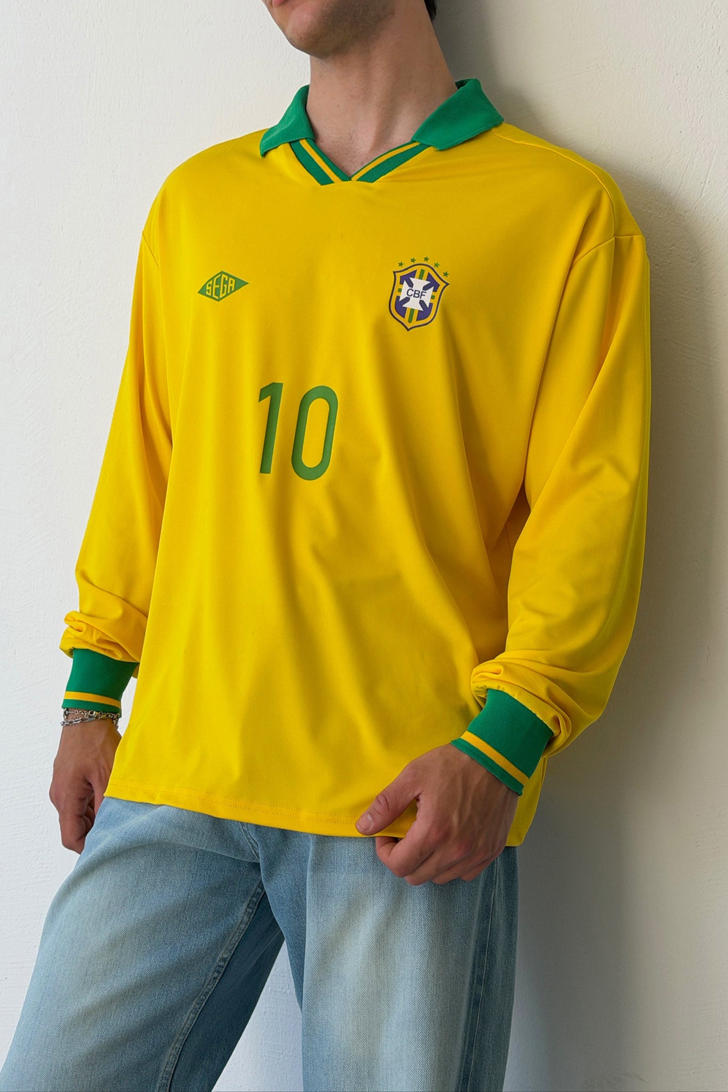 Brazil Logo Premium Oversize Long Sleeve Jersey