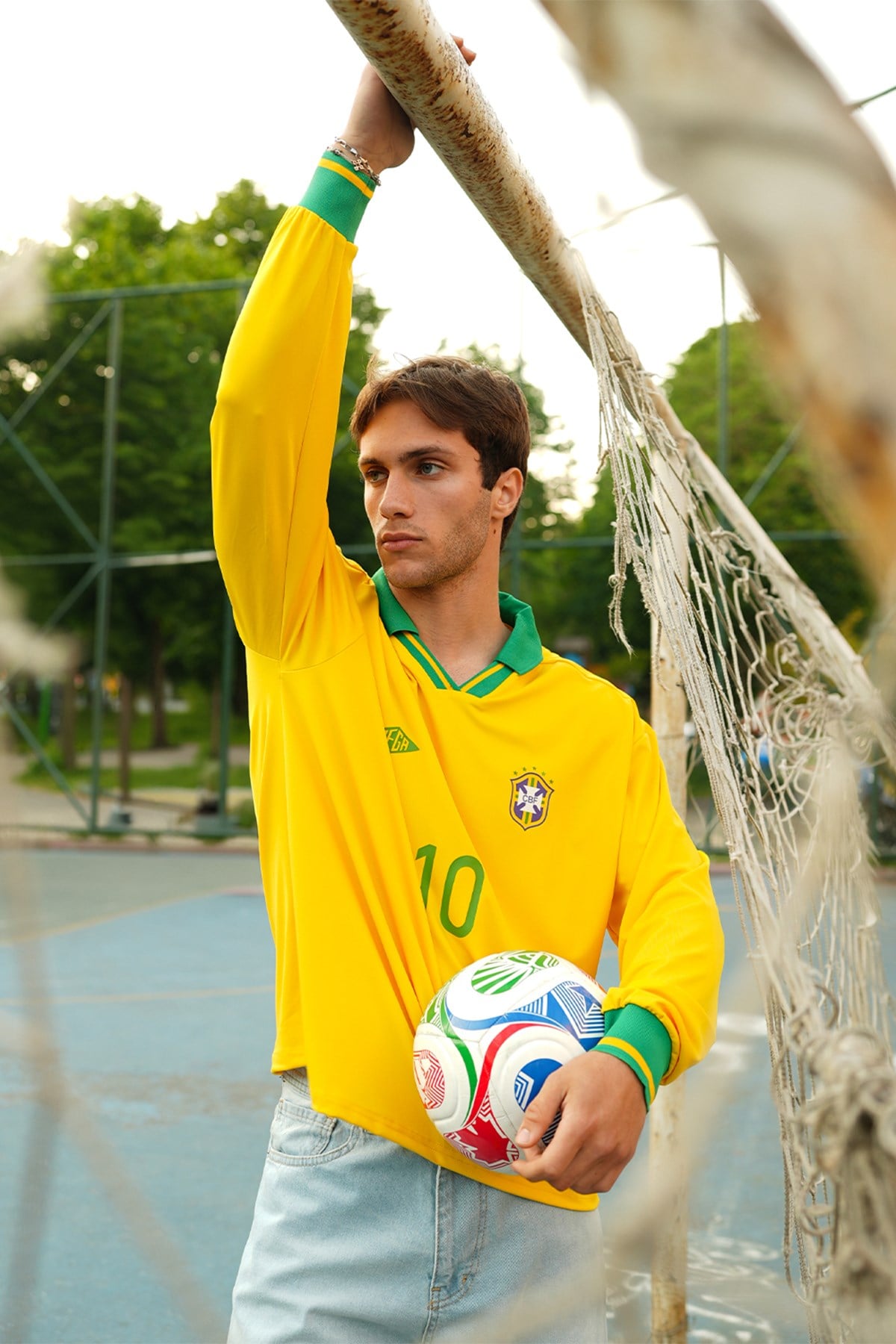 Brazil Logo Premium Oversize Long Sleeve Jersey