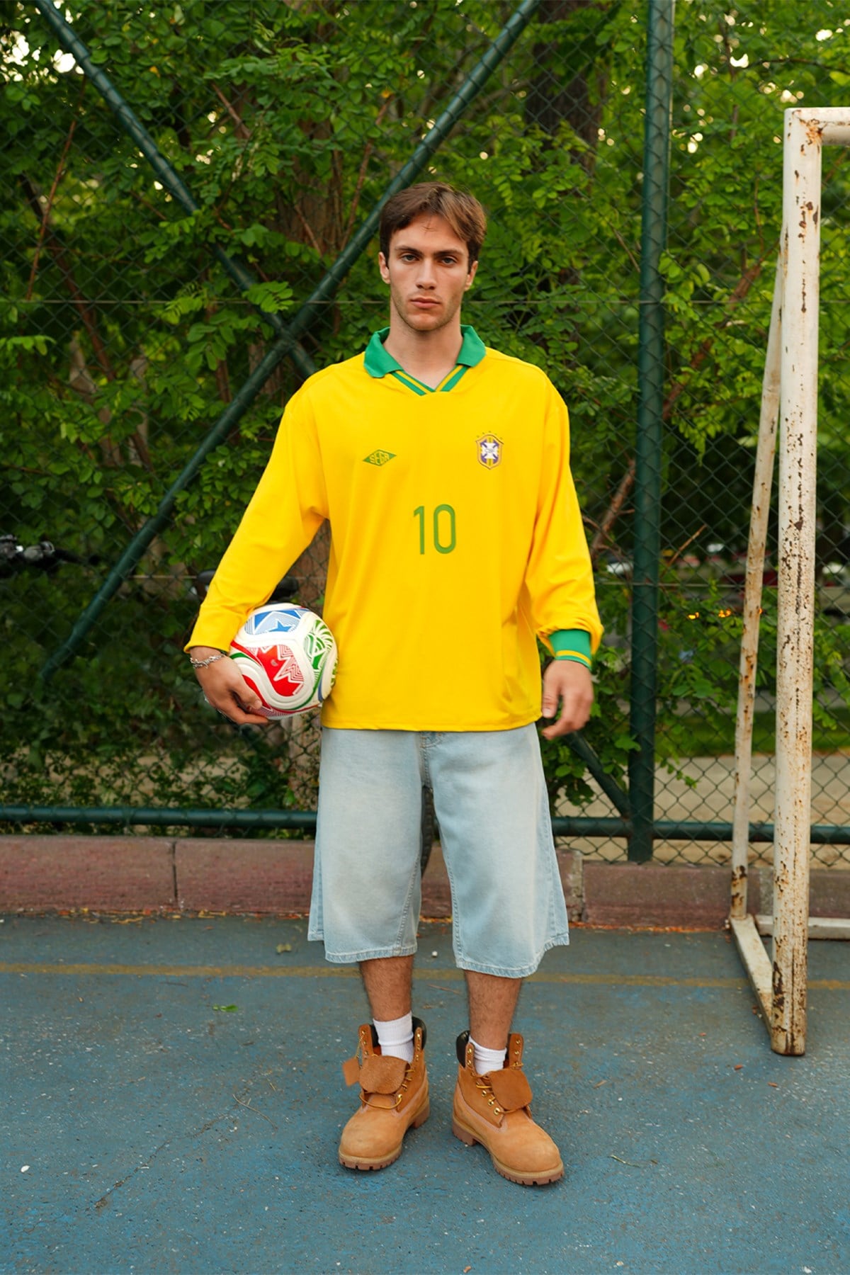 Brazil Logo Premium Oversize Long Sleeve Jersey