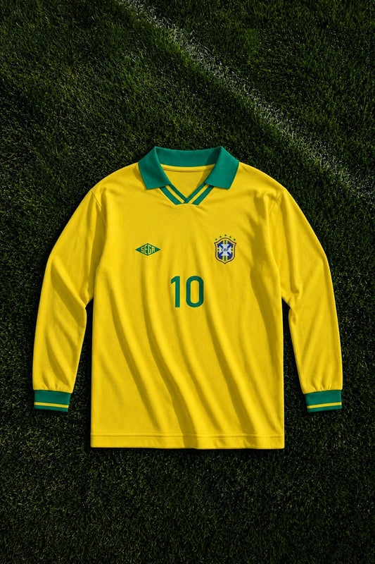 Brazil Logo Premium Oversize Long Sleeve Jersey