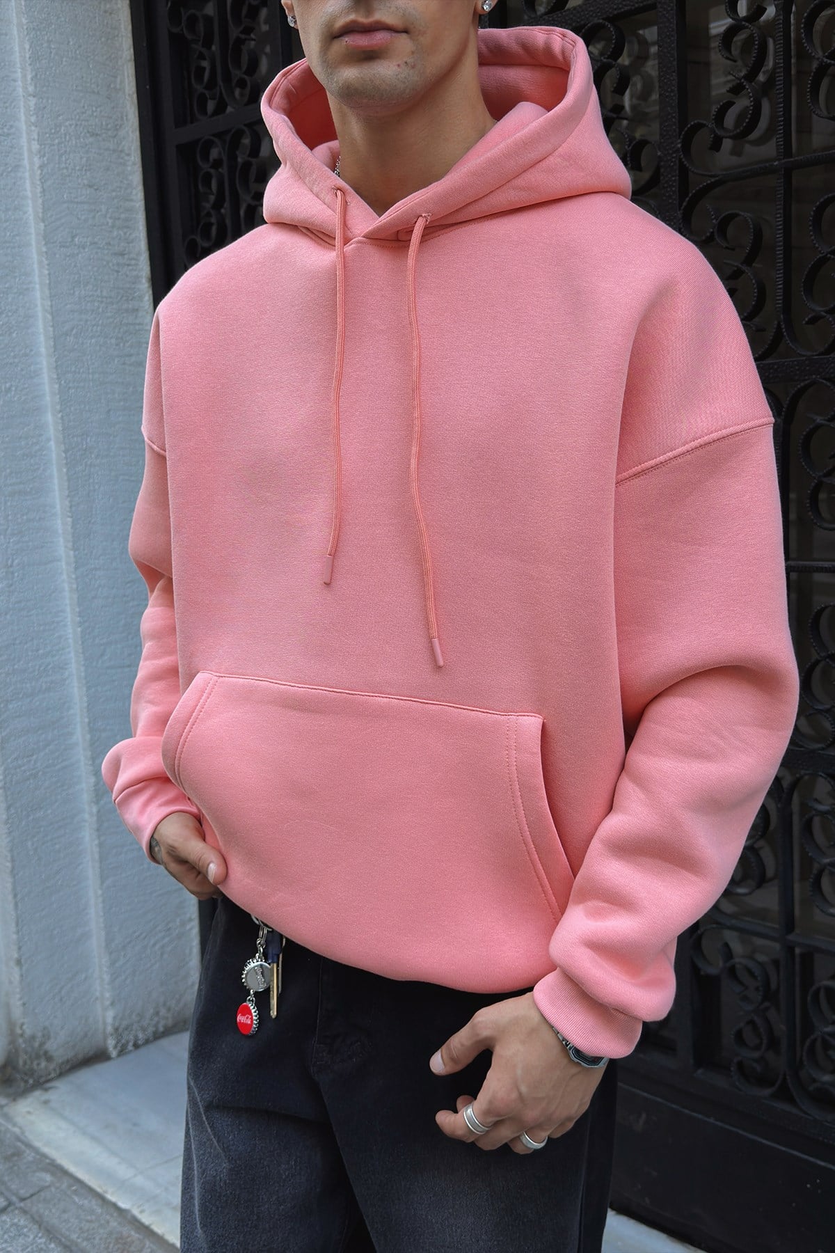 Salmon-Pink Hoodie