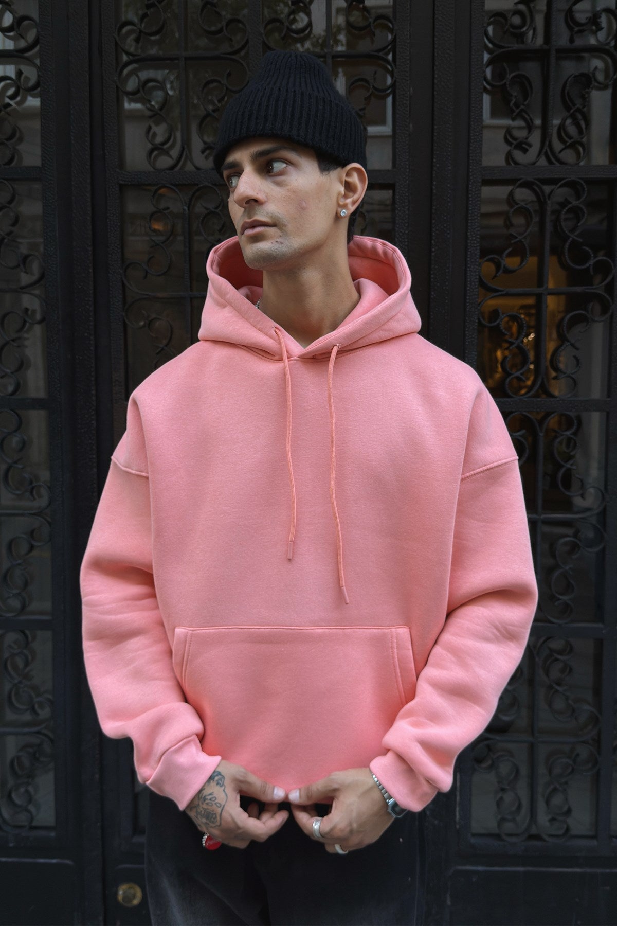 Salmon-Pink Hoodie