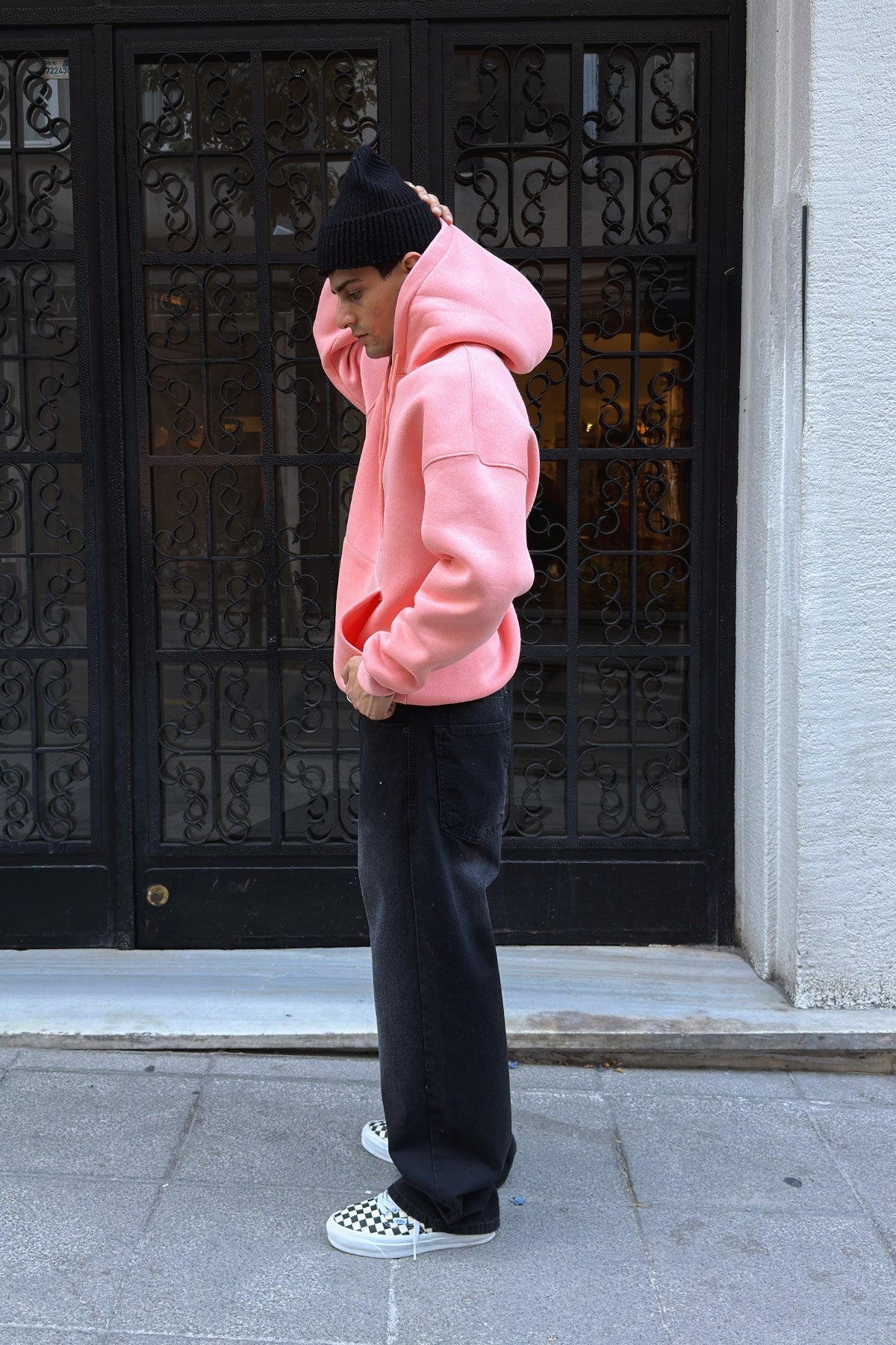 Salmon-Pink Hoodie