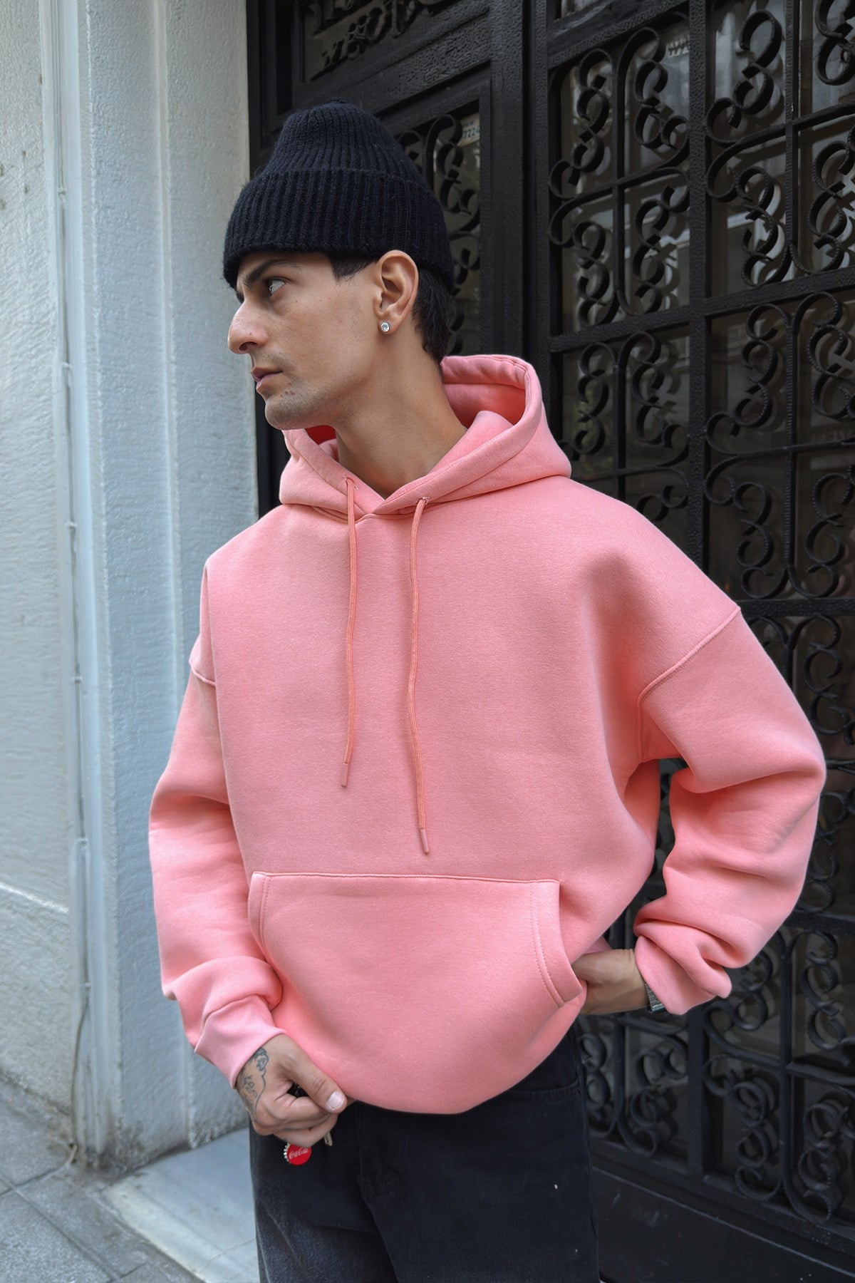 Salmon-Pink Hoodie