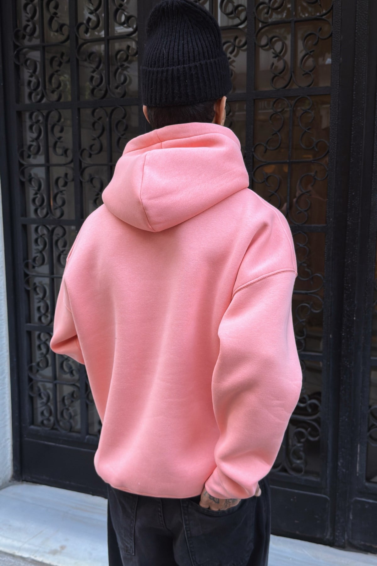 Salmon-Pink Hoodie