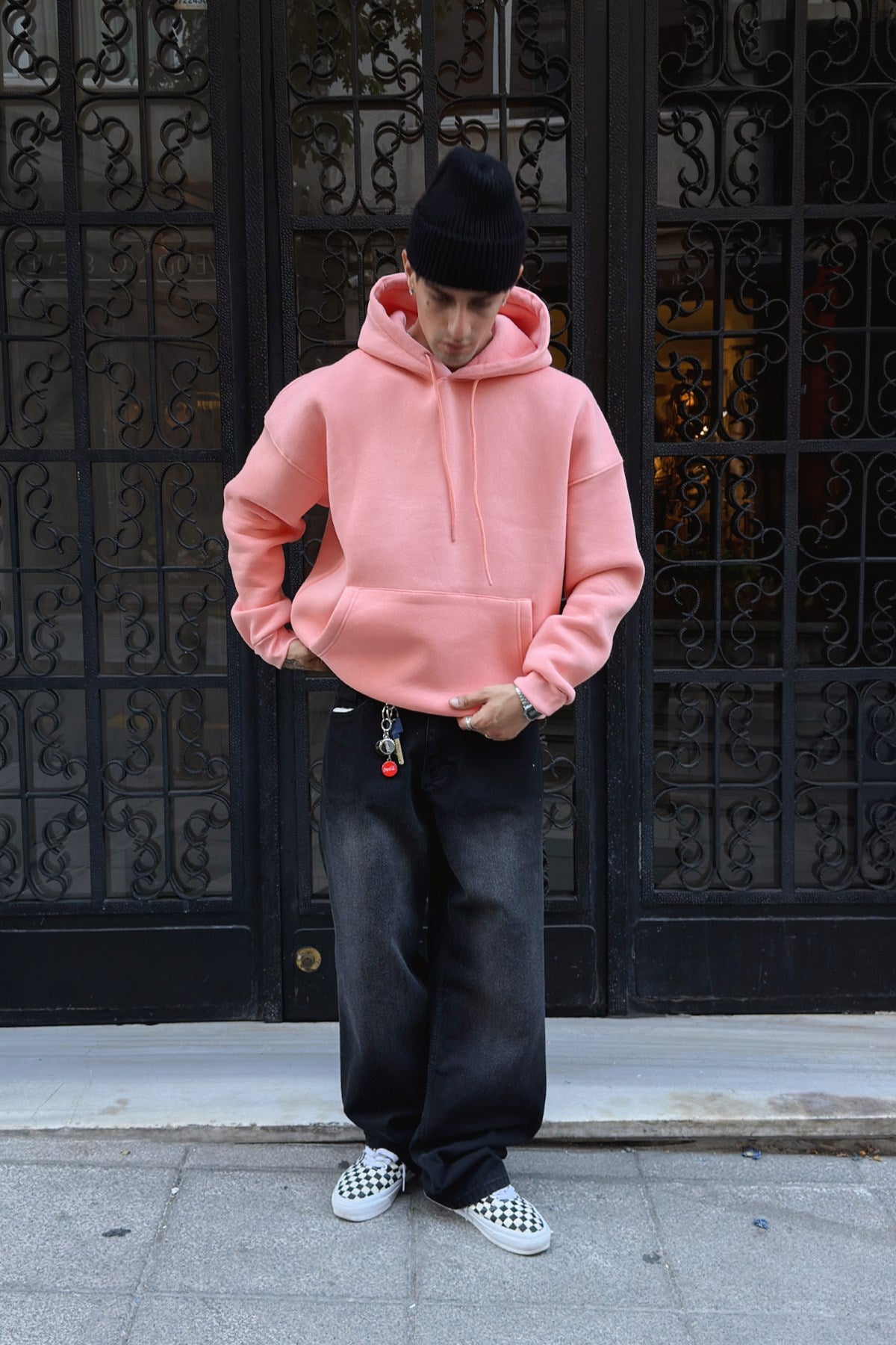 Salmon-Pink Hoodie