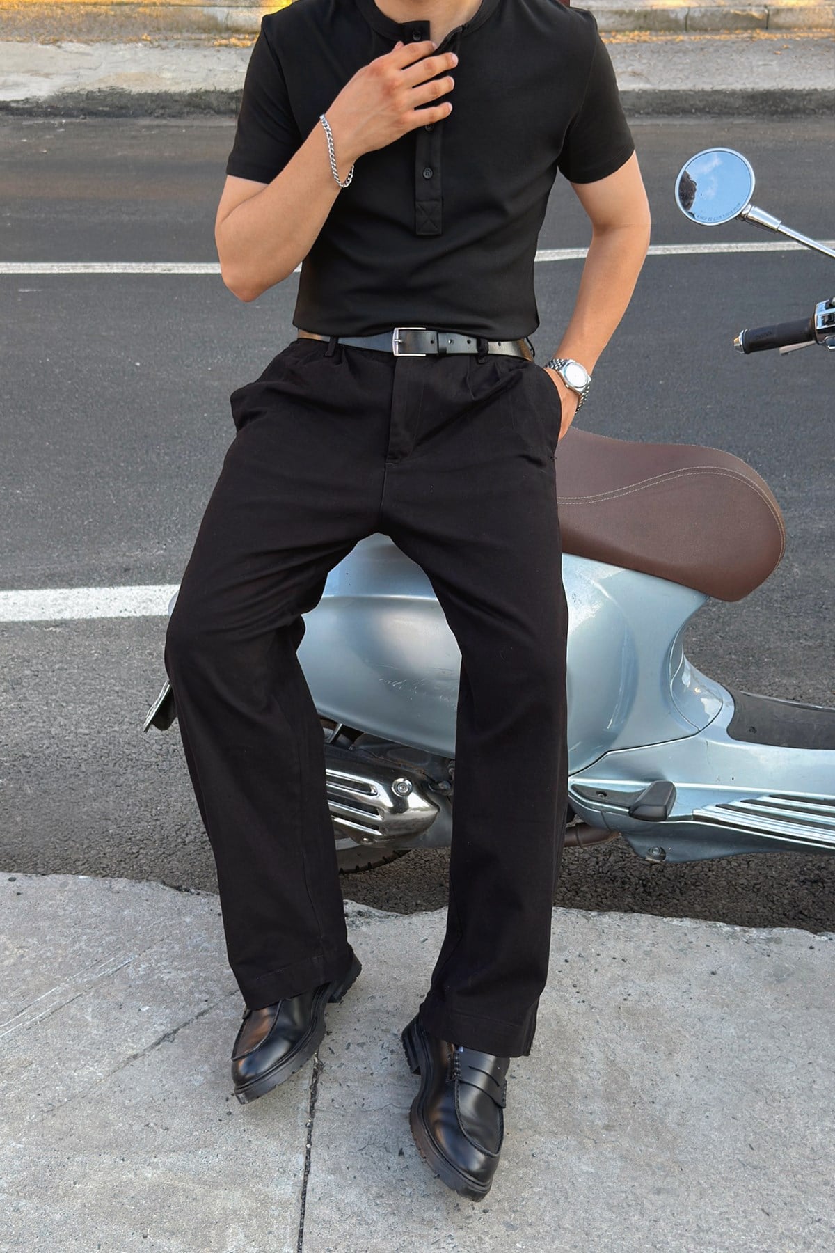 Double Pleated Boyfriend Pants