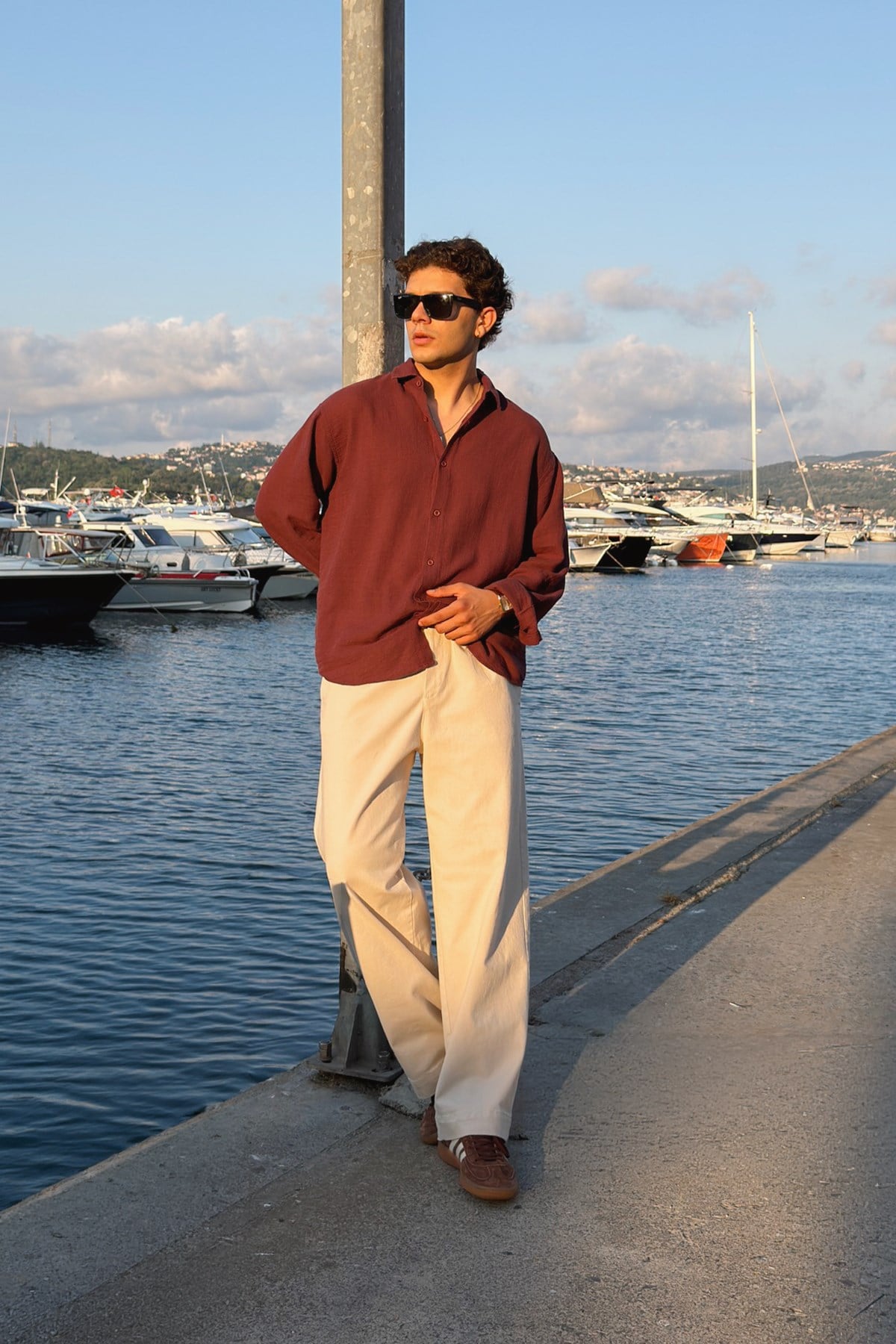 Double Pleated Boyfriend Pants