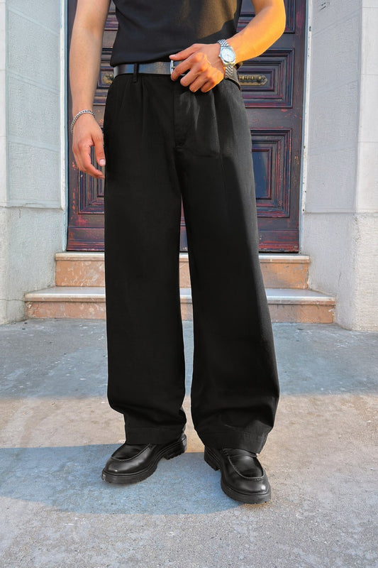 Double Pleated Boyfriend Pants