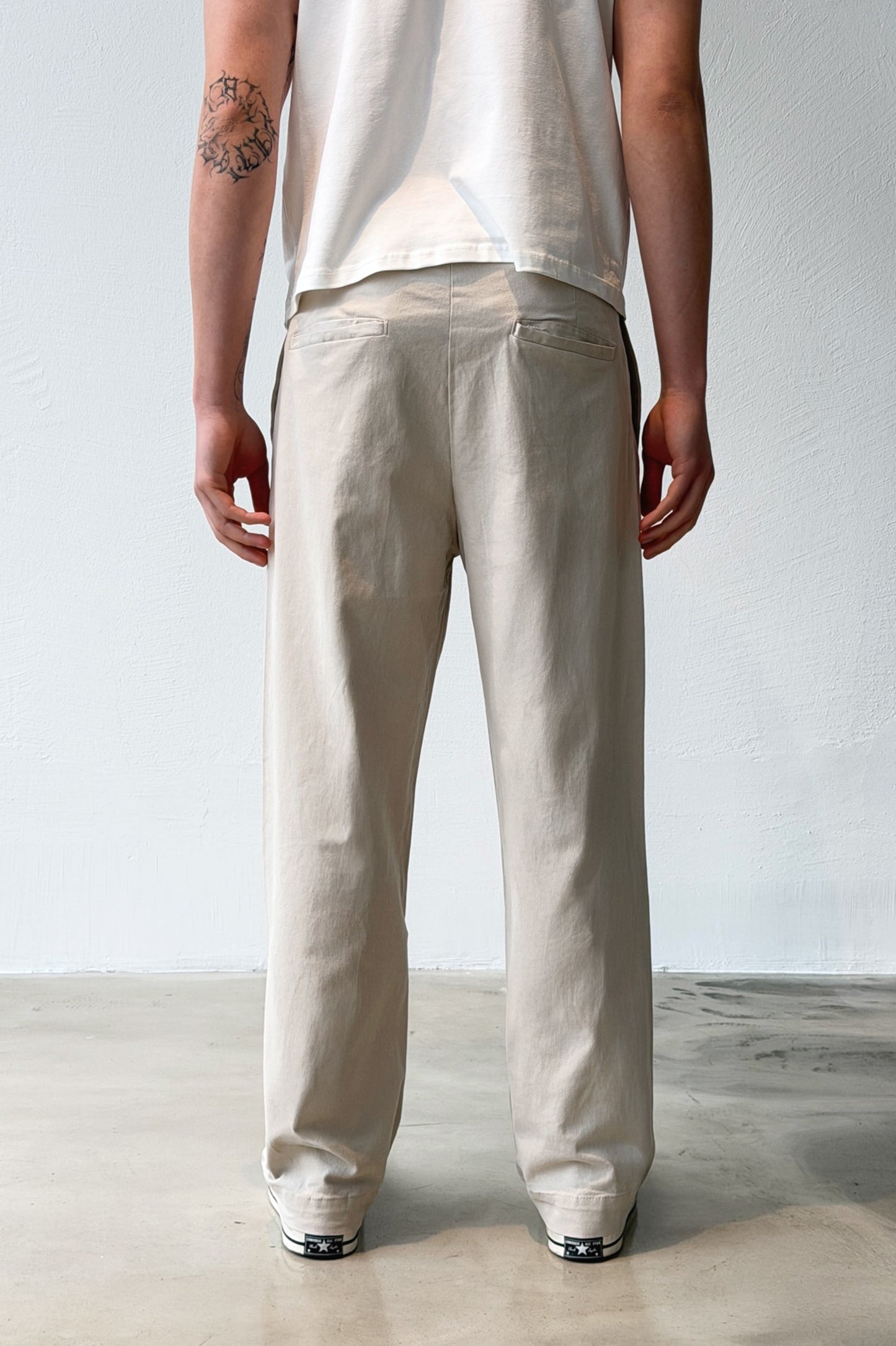 Double Pleated Boyfriend Pants