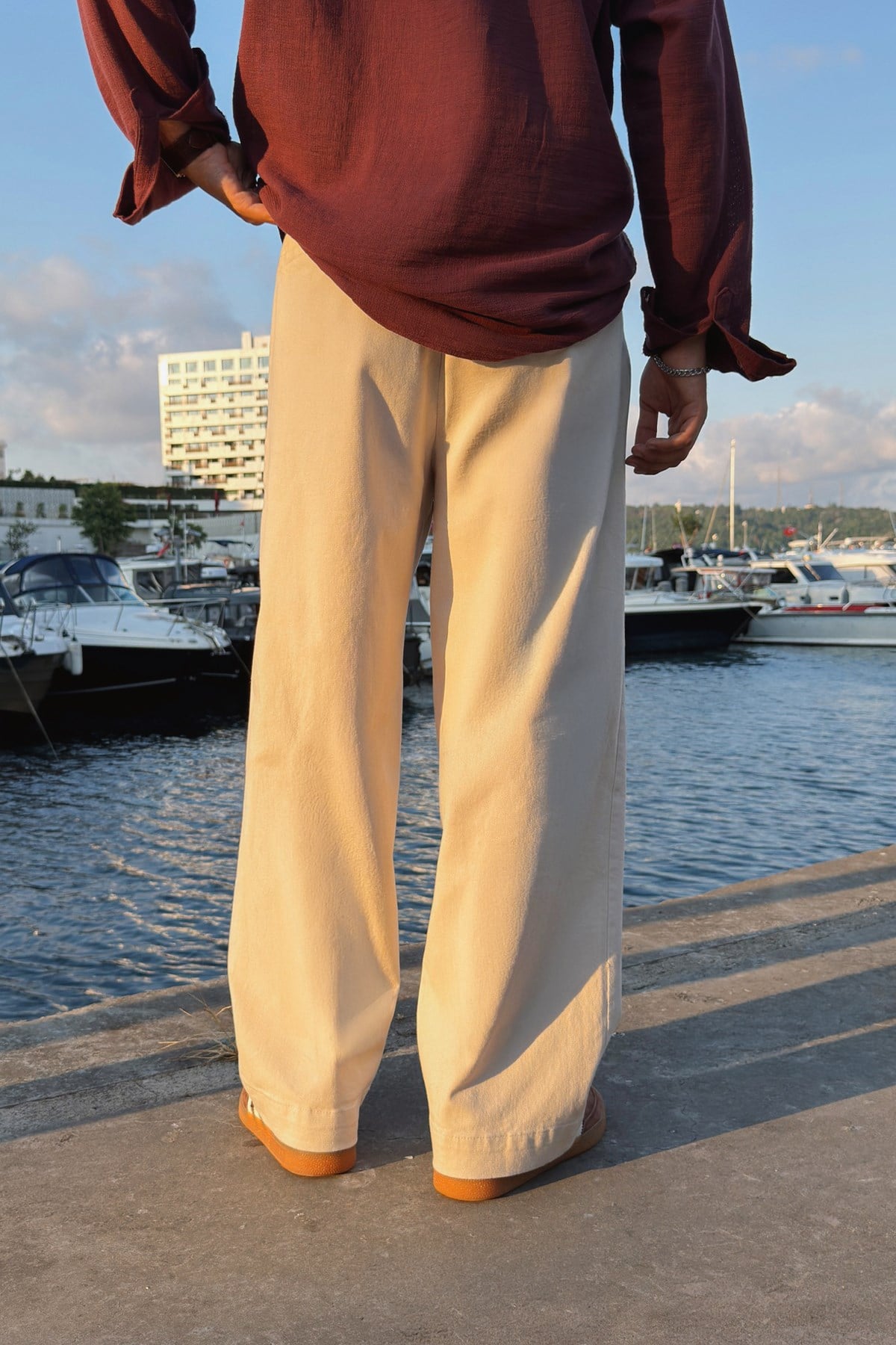 Double Pleated Boyfriend Pants
