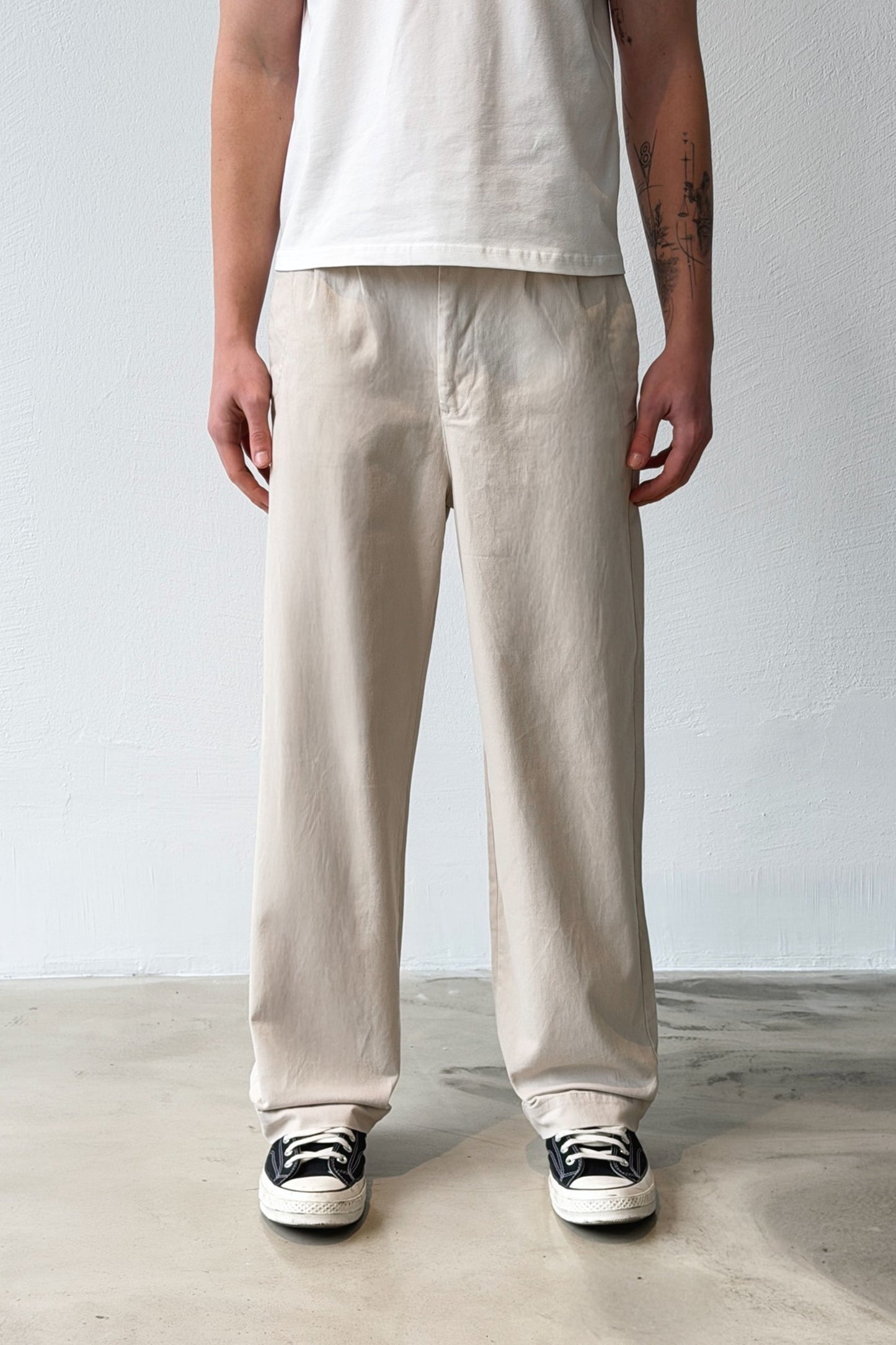 Double Pleated Boyfriend Pants