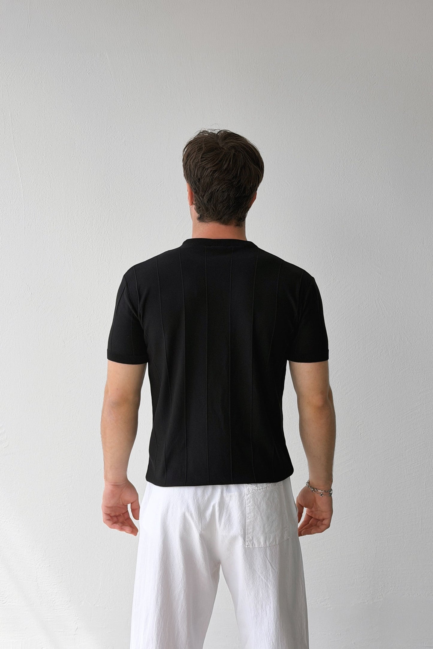 Striped Black Knit T-shirt