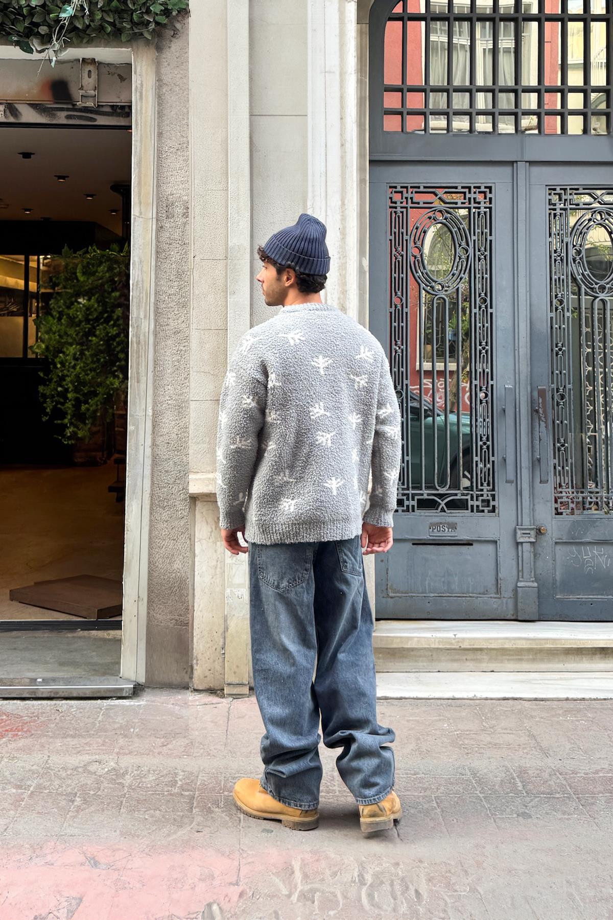 Striped Baggy Jeans Indigo