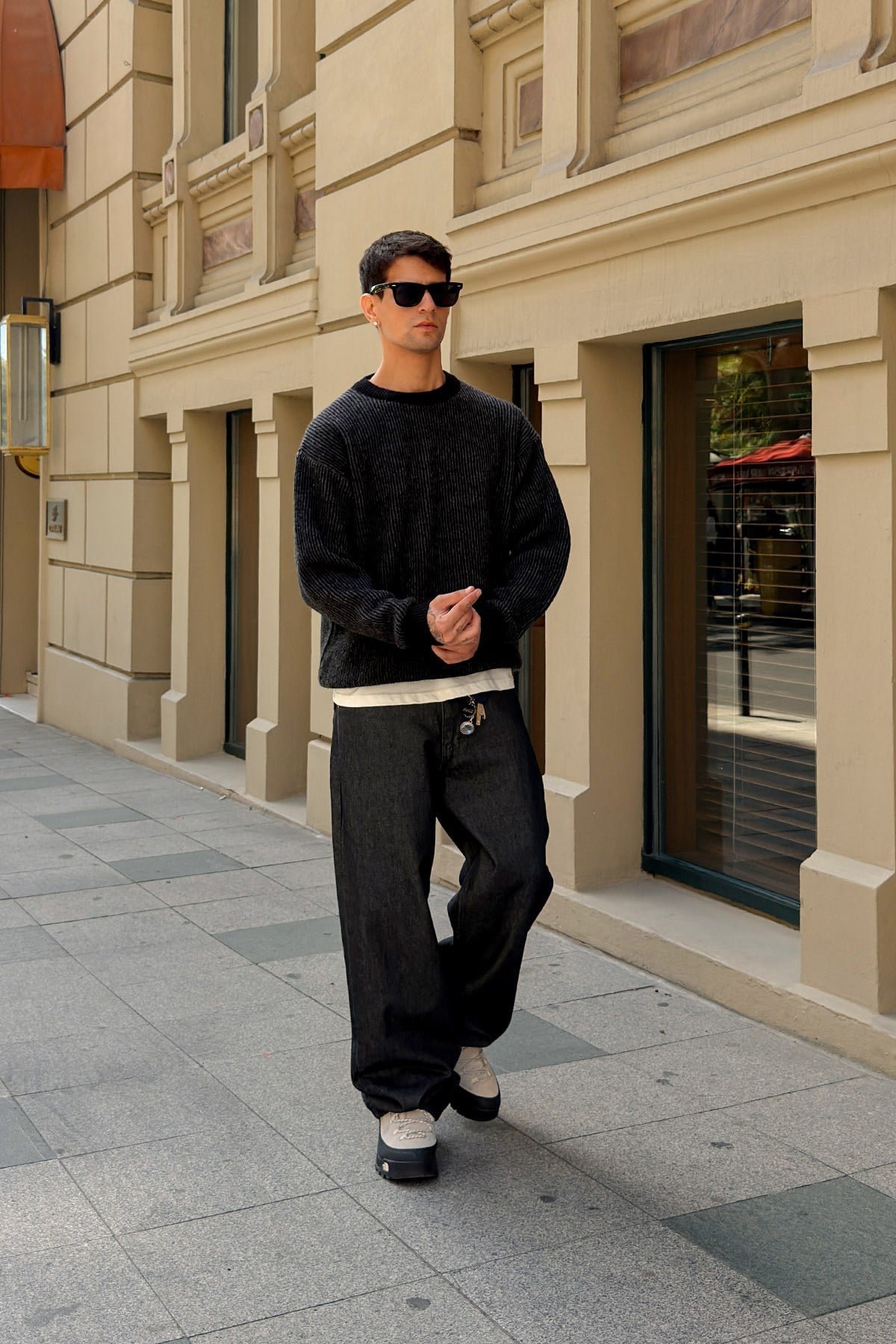 Striped Two-Color Sweater