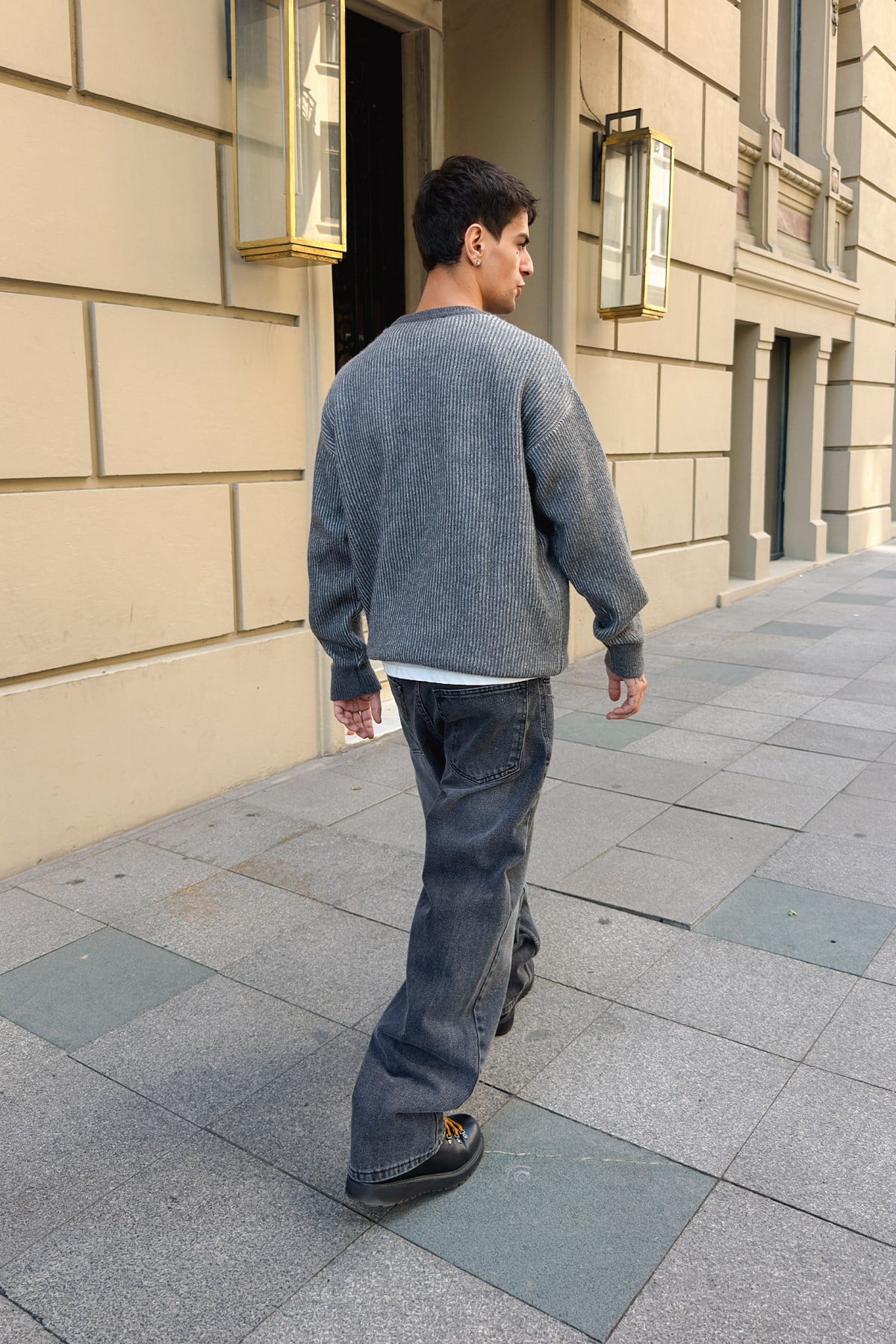 Striped Two-Color Sweater