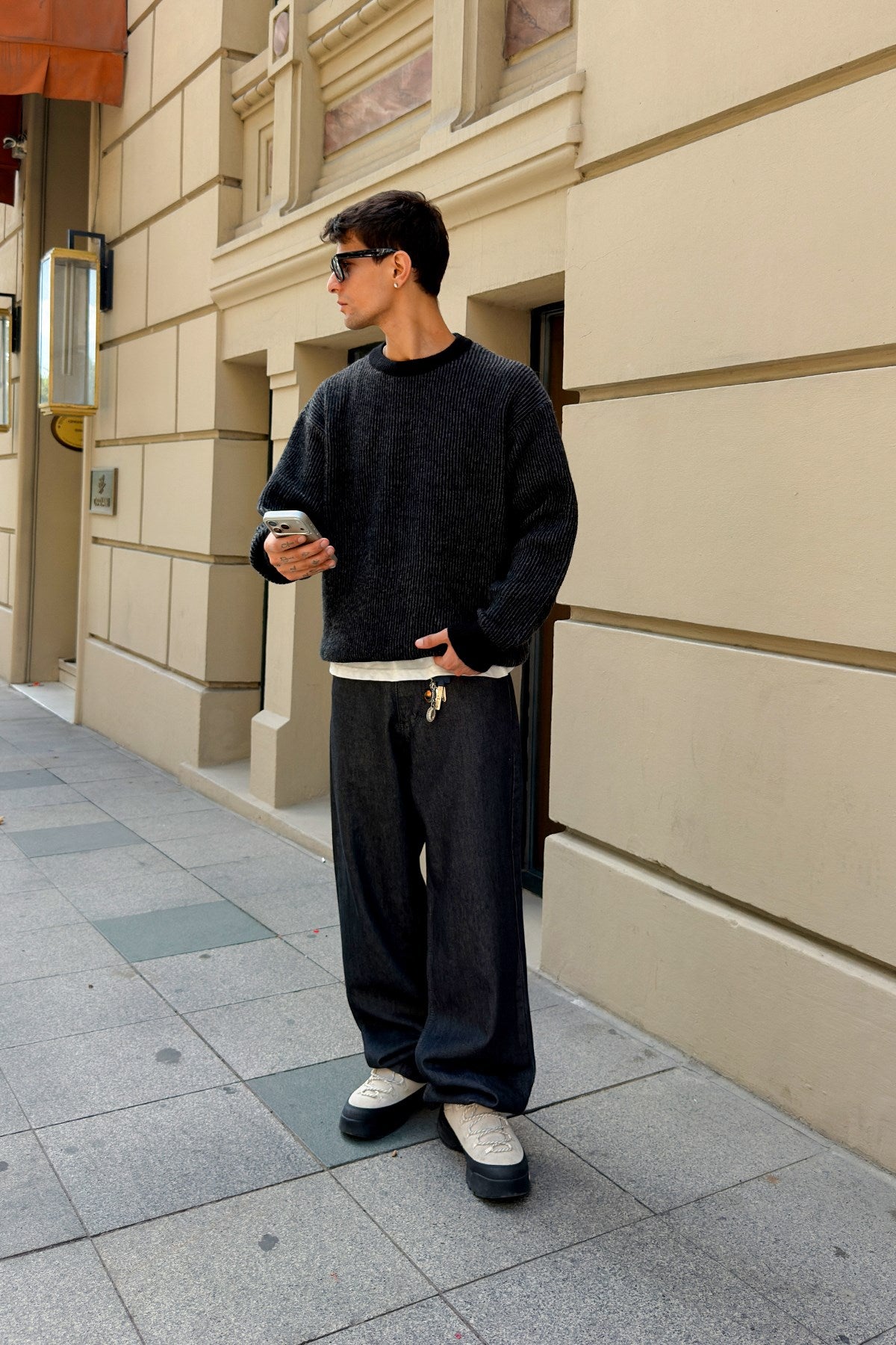 Striped Two-Color Sweater