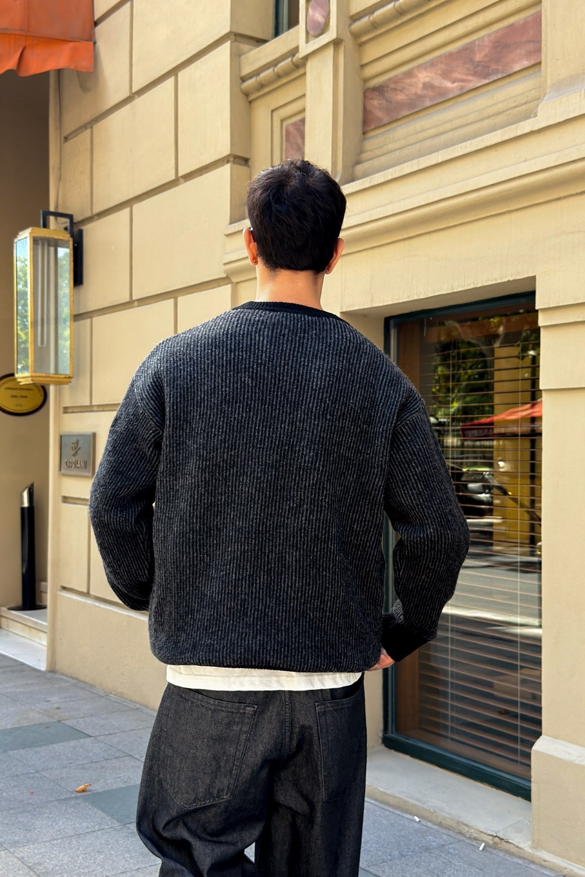 Striped Two-Color Sweater