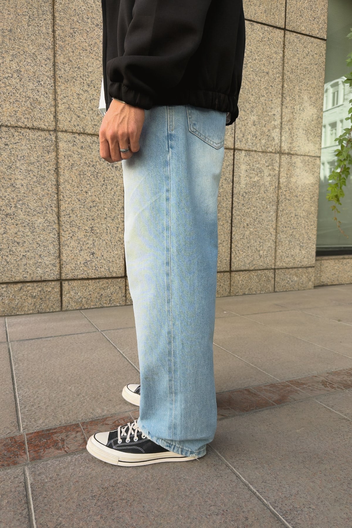 Washed Night Blue Regular Pants