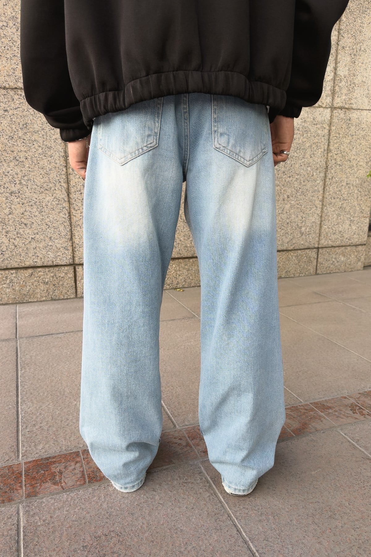 Washed Night Blue Regular Pants