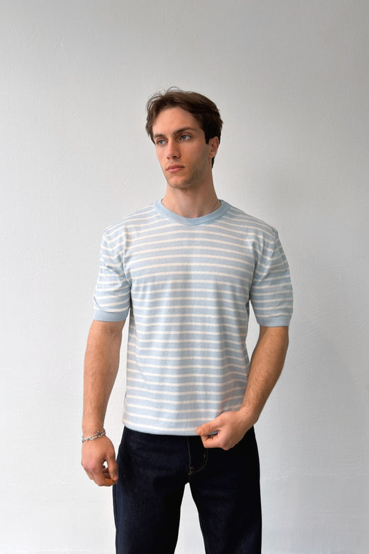 Striped Knit T-shirt