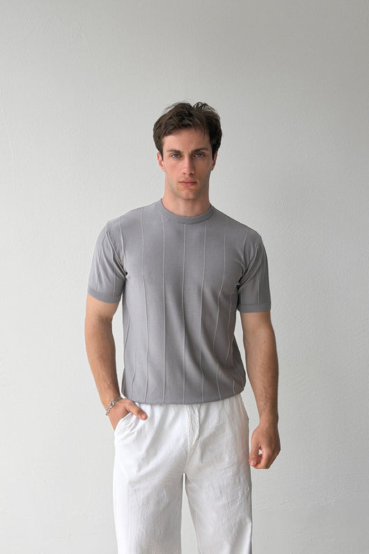 Striped Knit T-shirt