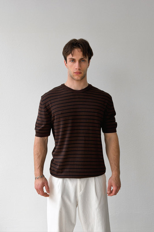 Striped Knit T-shirt