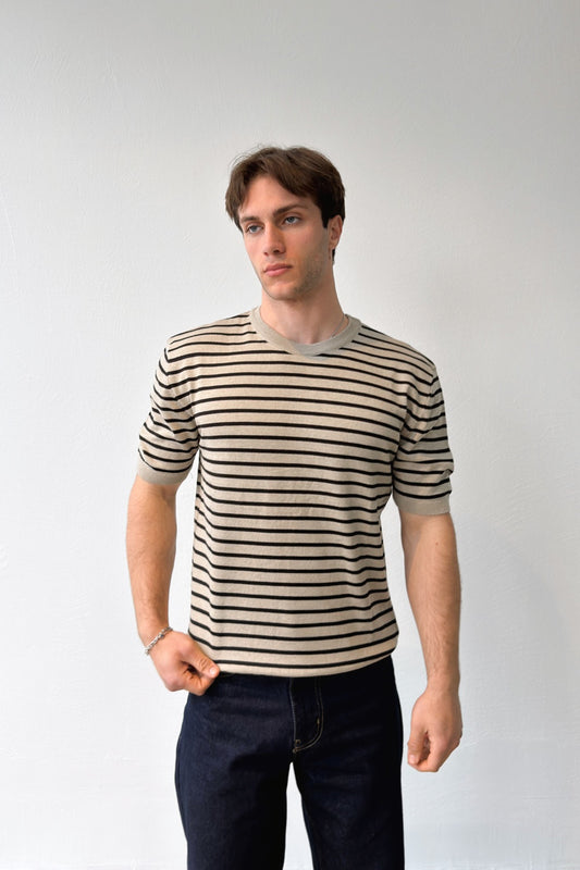 Striped Knit T-shirt