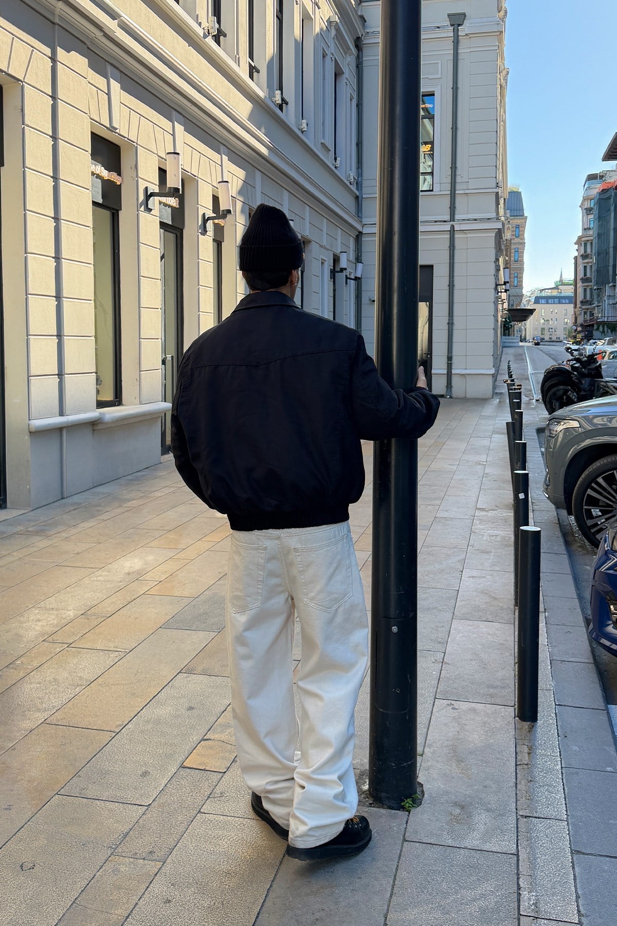 90's Black Bomber Jacket
