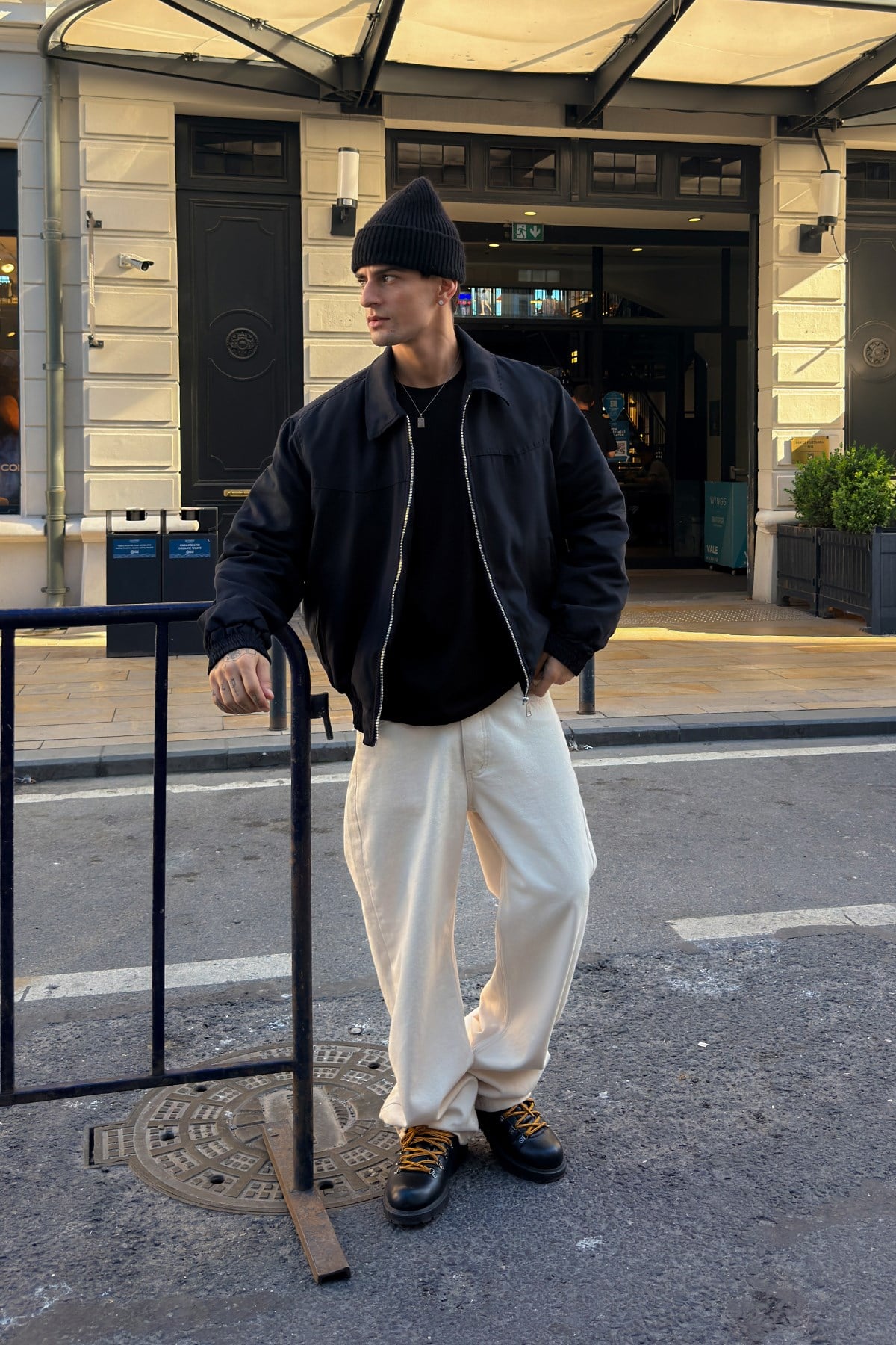 90's Black Bomber Jacket