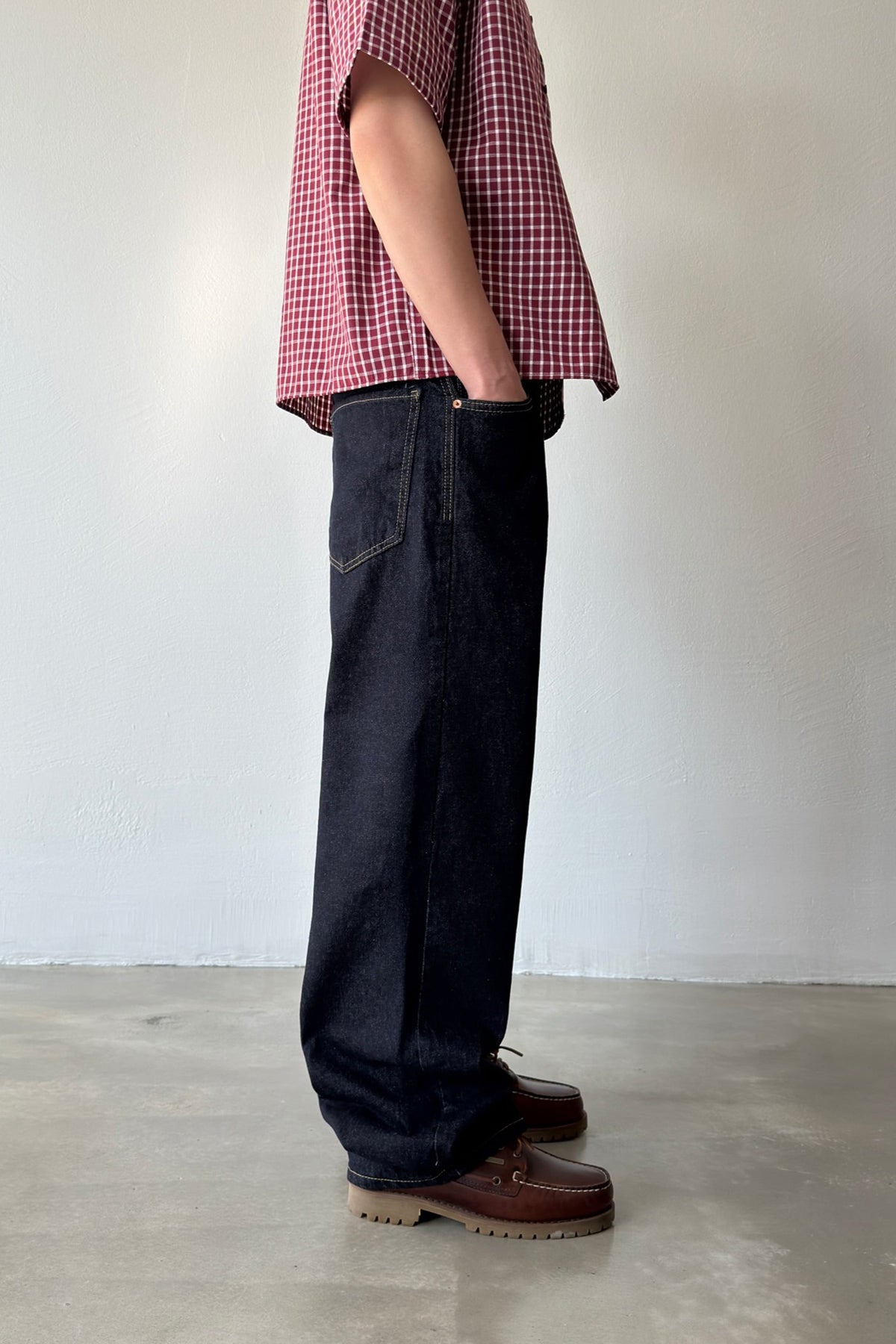 Baggy Jeans with Stitching Detail