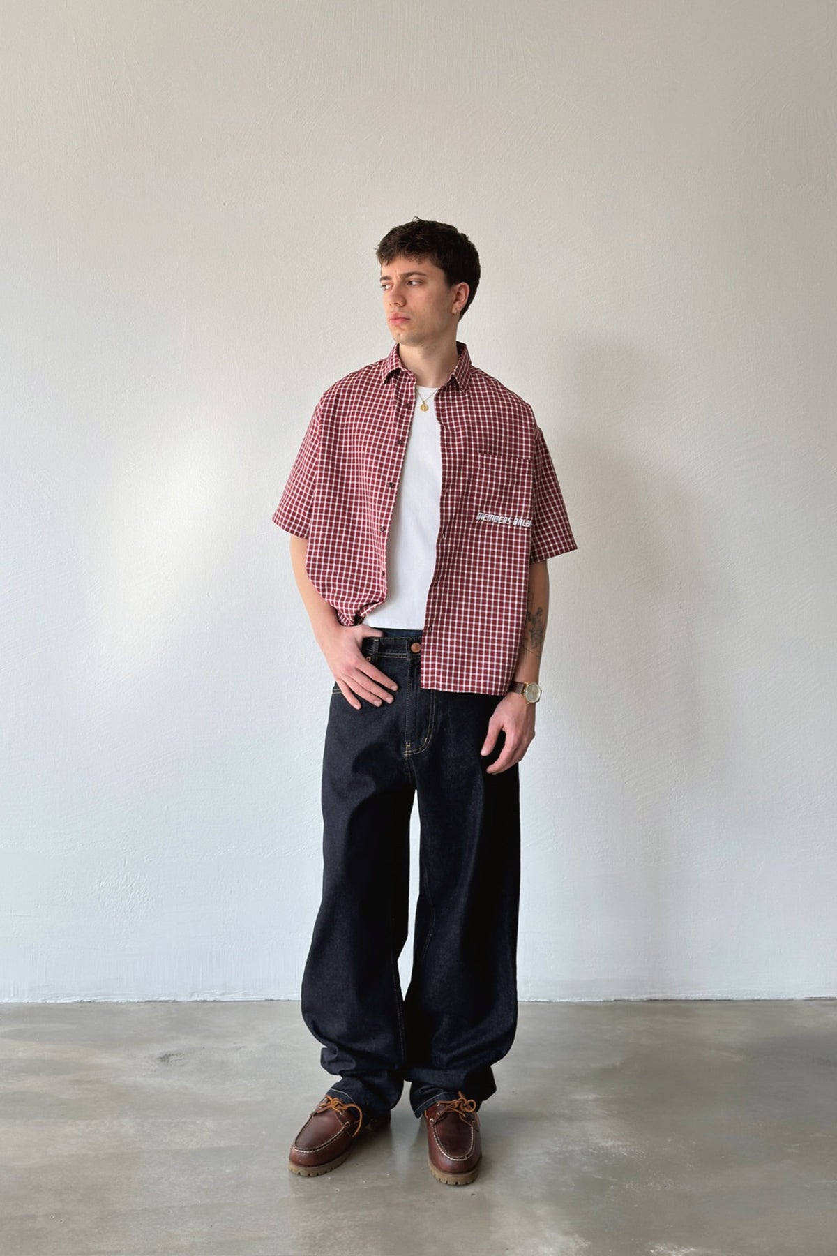 Baggy Jeans with Stitching Detail
