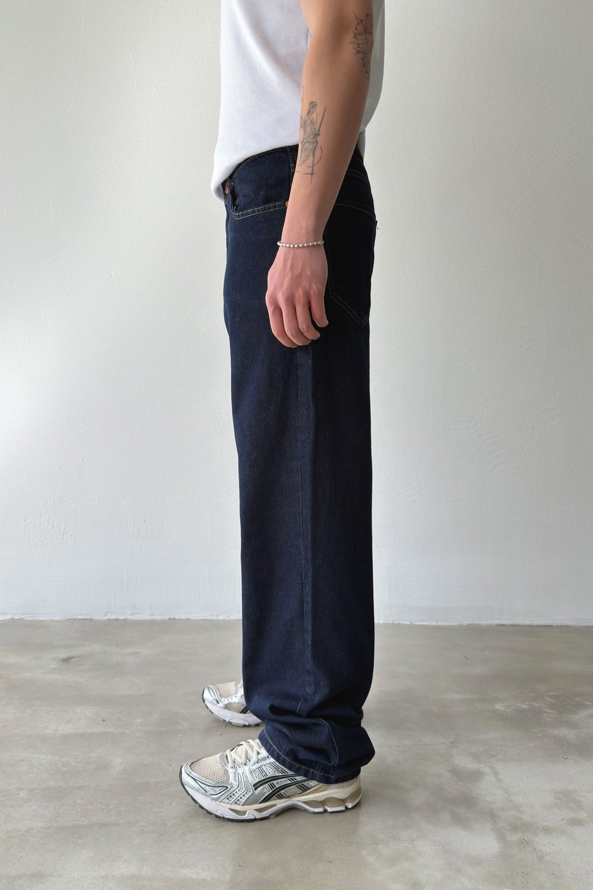 Baggy Jeans with Stitching Detail