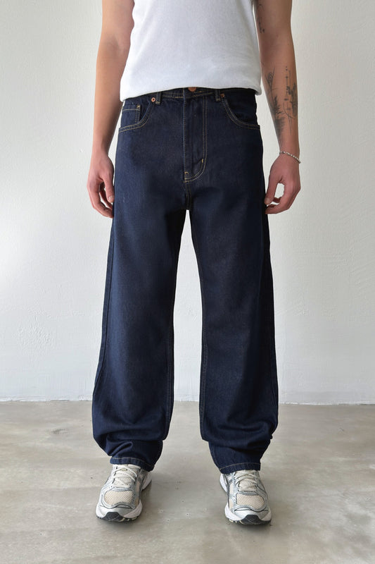 Baggy Jeans with Stitching Detail