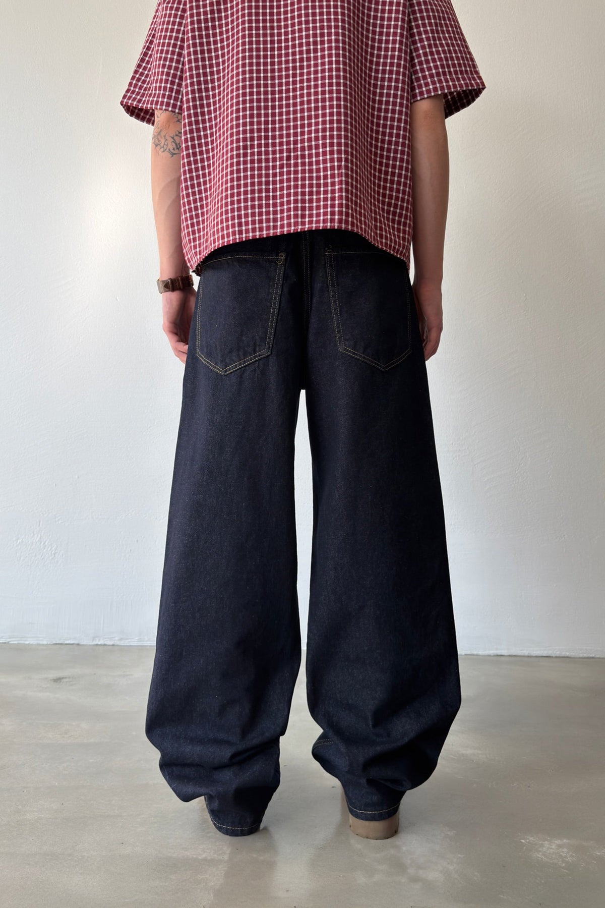 Baggy Jeans with Stitching Detail