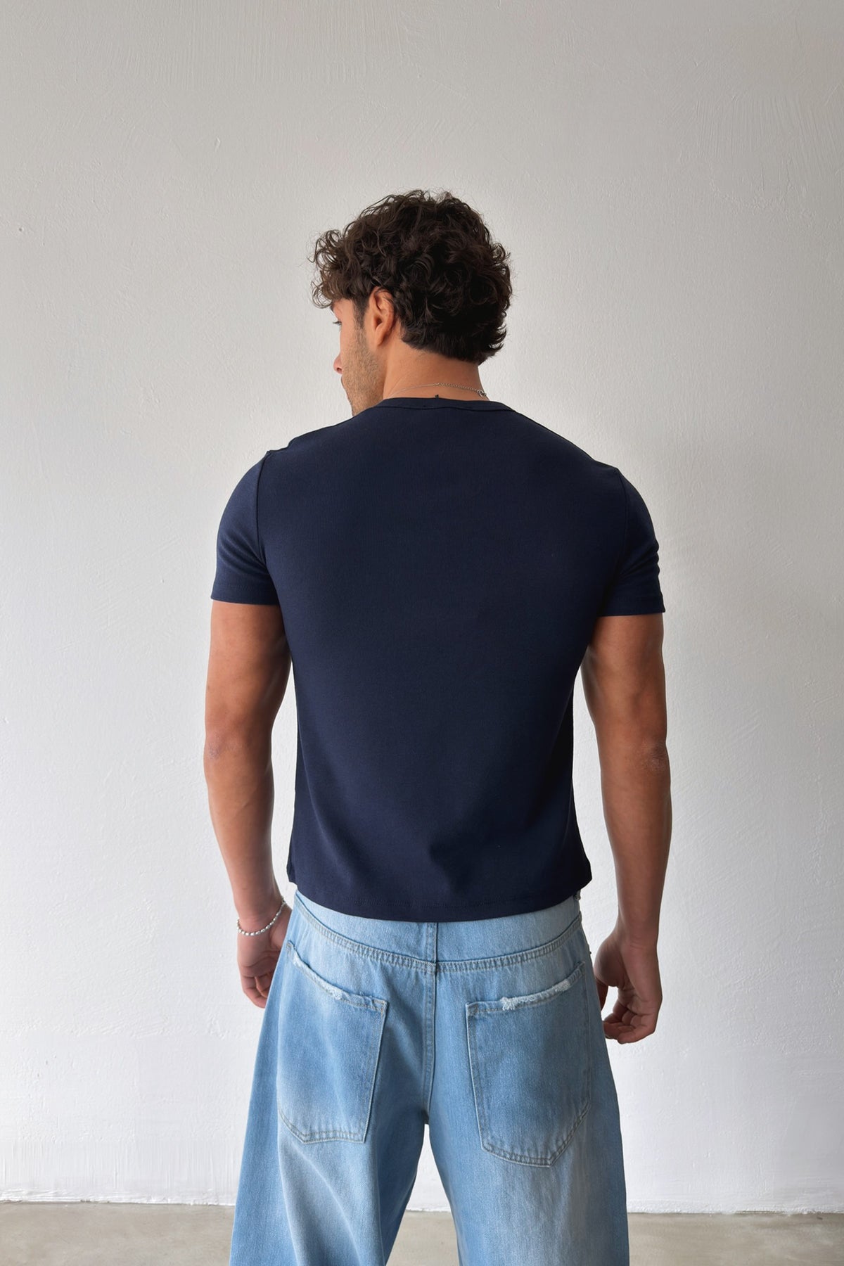 Buttoned Basic T-shirt
