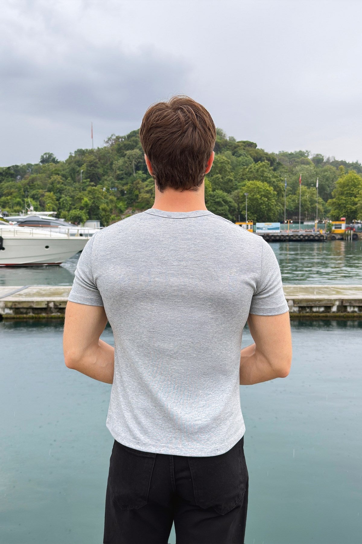 Buttoned Basic T-shirt