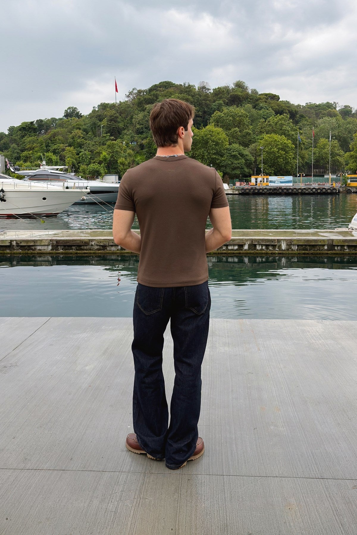 Buttoned Basic T-shirt