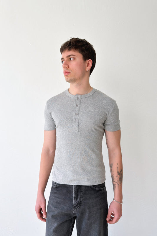 Buttoned Basic T-shirt
