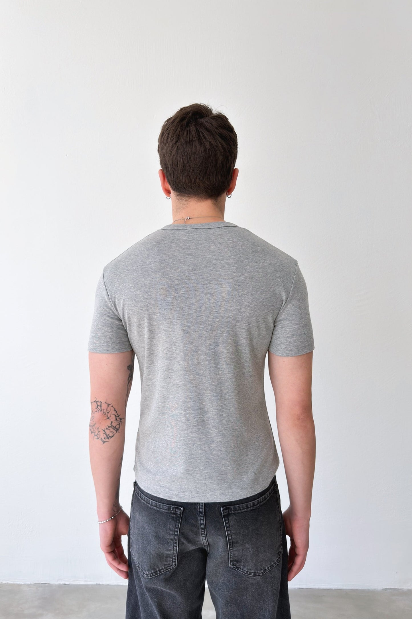 Buttoned Basic T-shirt