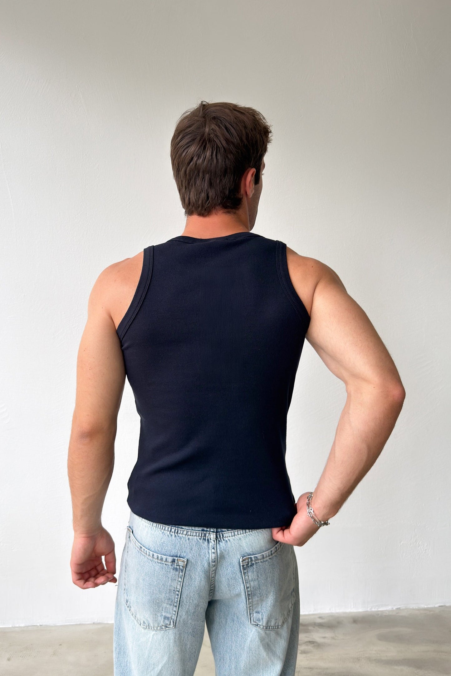 Buttoned Ribbed Undershirt