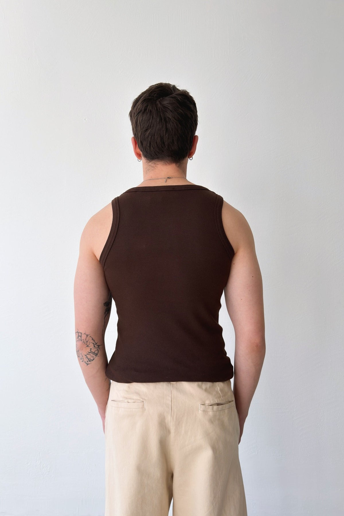 Buttoned Ribbed Undershirt