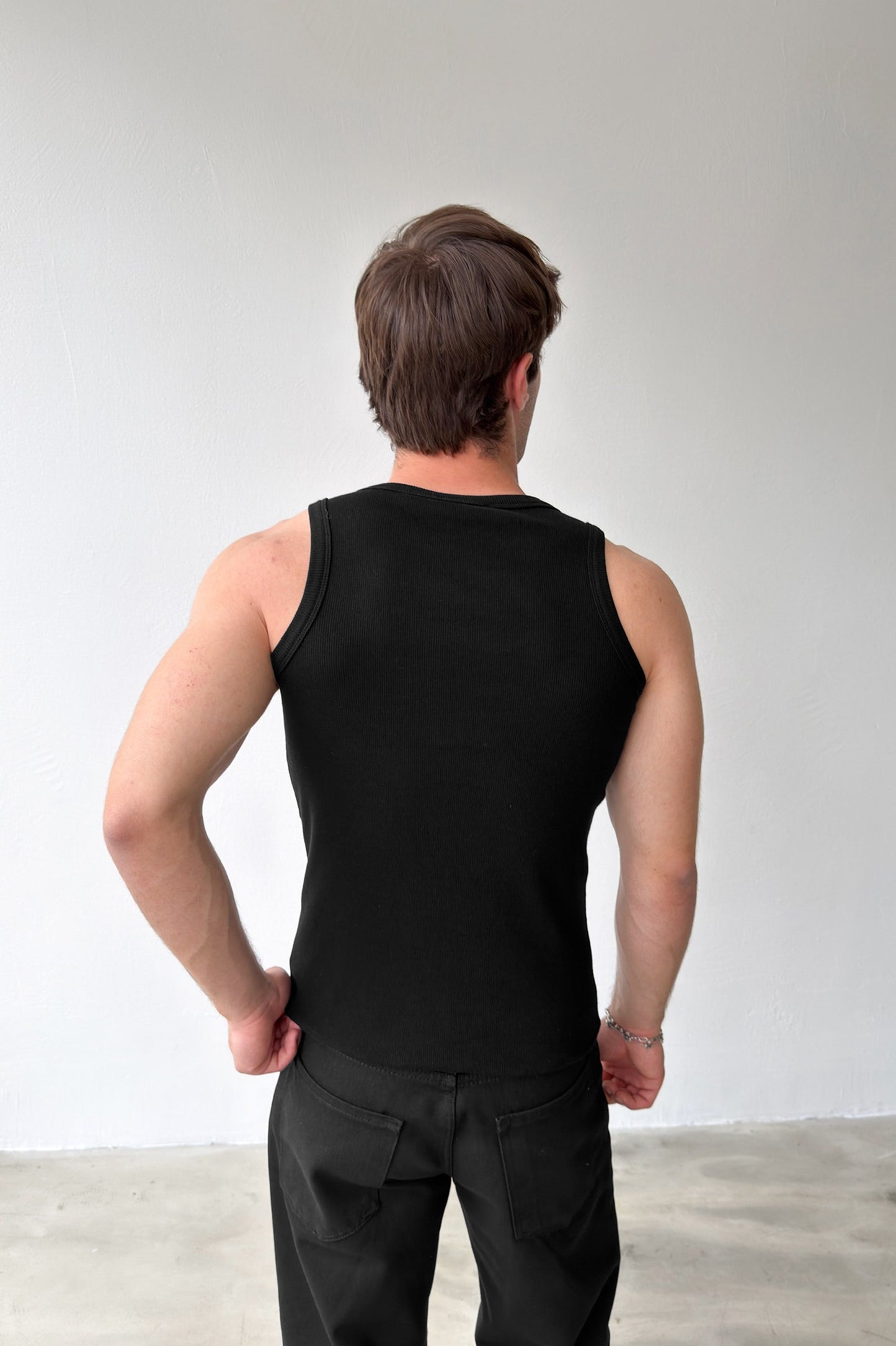 Buttoned Ribbed Undershirt