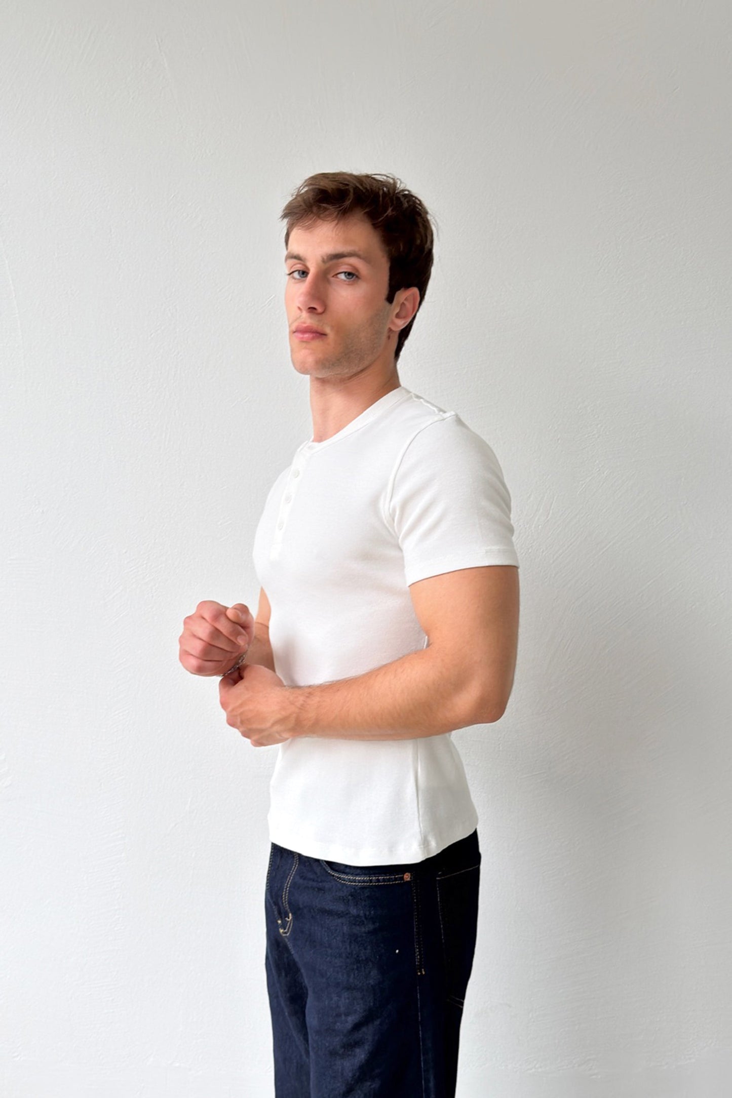 Buttoned Corduroy T-shirt