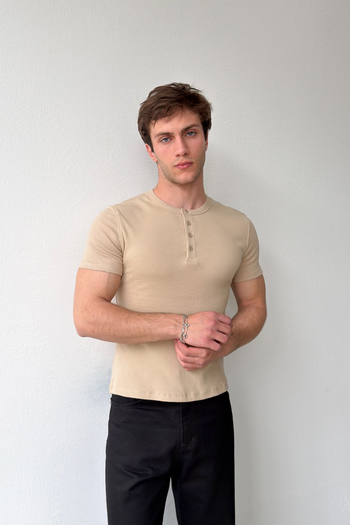 Buttoned Corduroy T-shirt