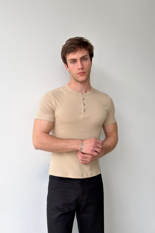 Buttoned Corduroy T-shirt