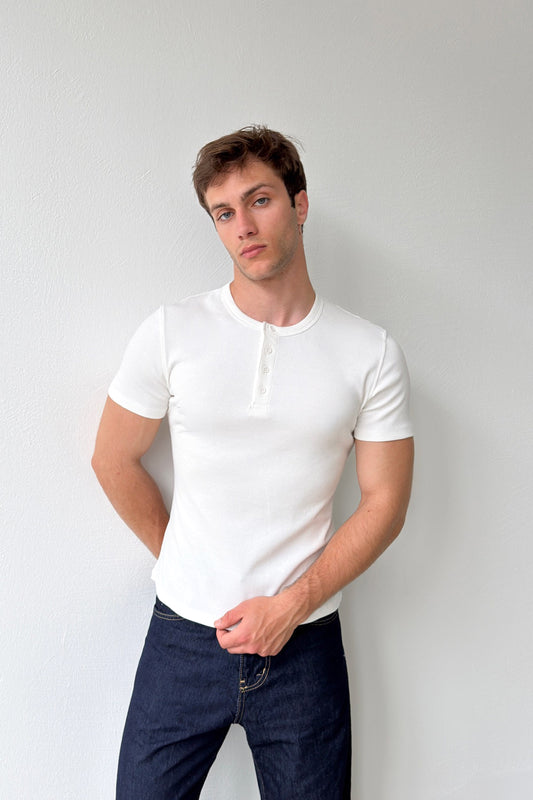 Buttoned Corduroy T-shirt