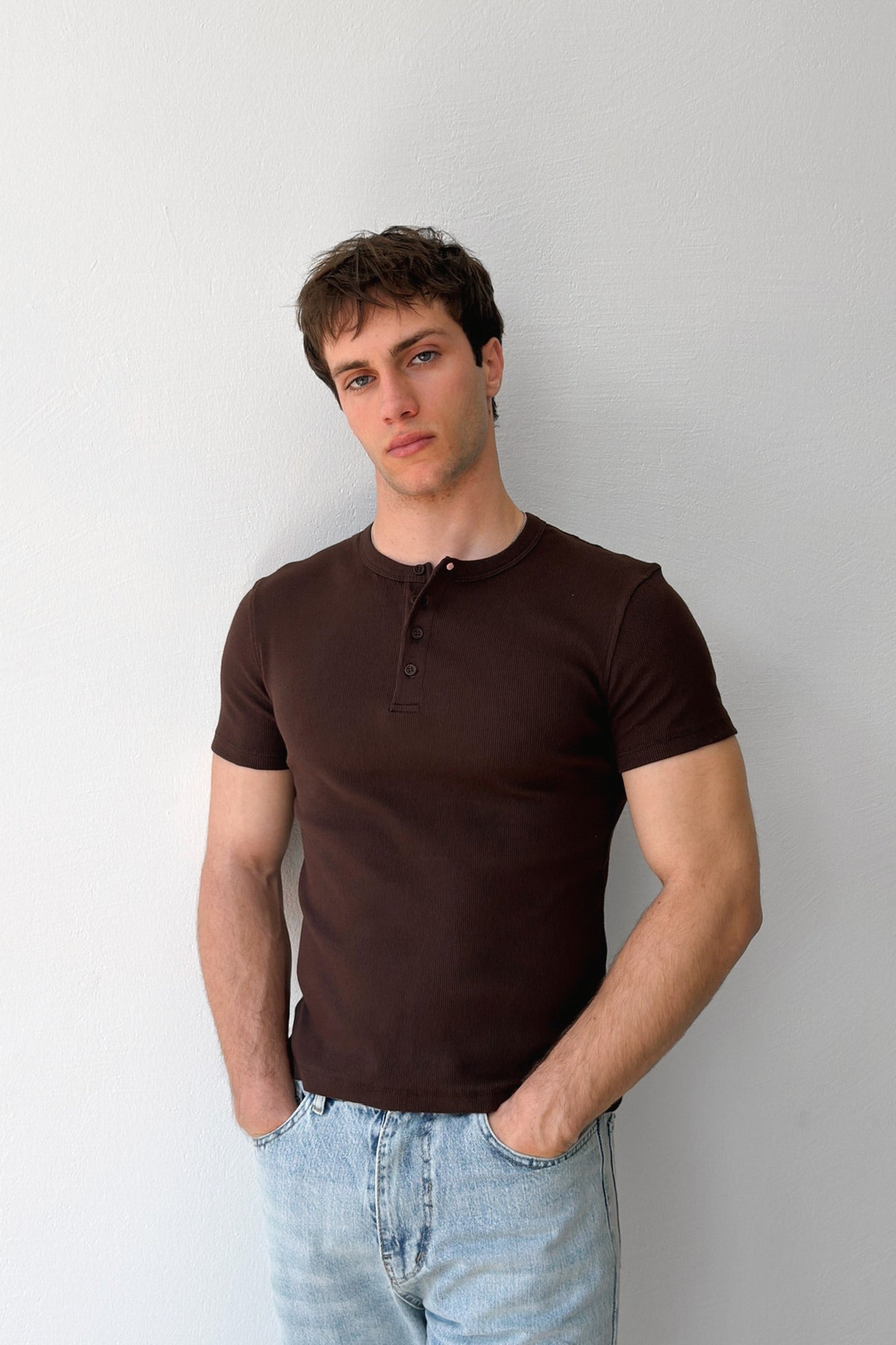 Buttoned Corduroy T-shirt